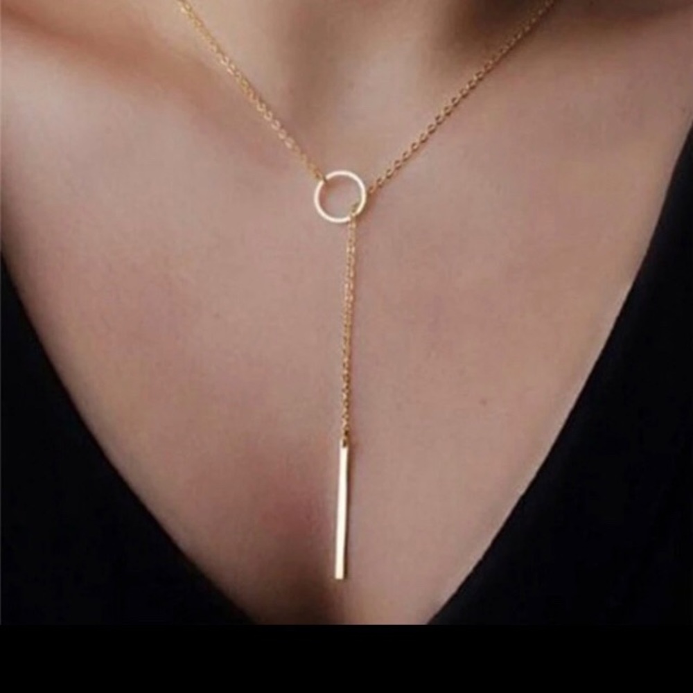Adjustable lariat necklace no clasp